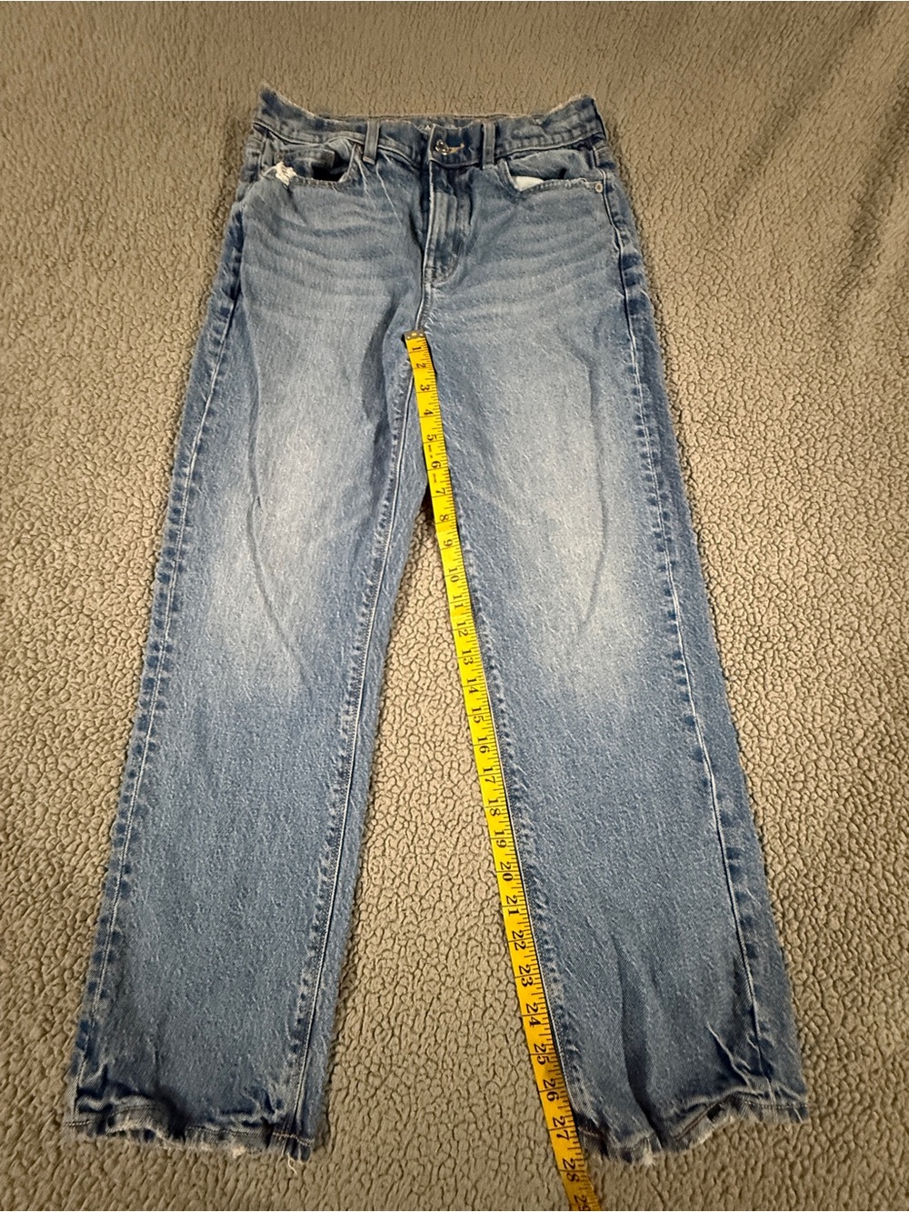 American Eagle Outfitters Light Blue Straight-Leg Jeans